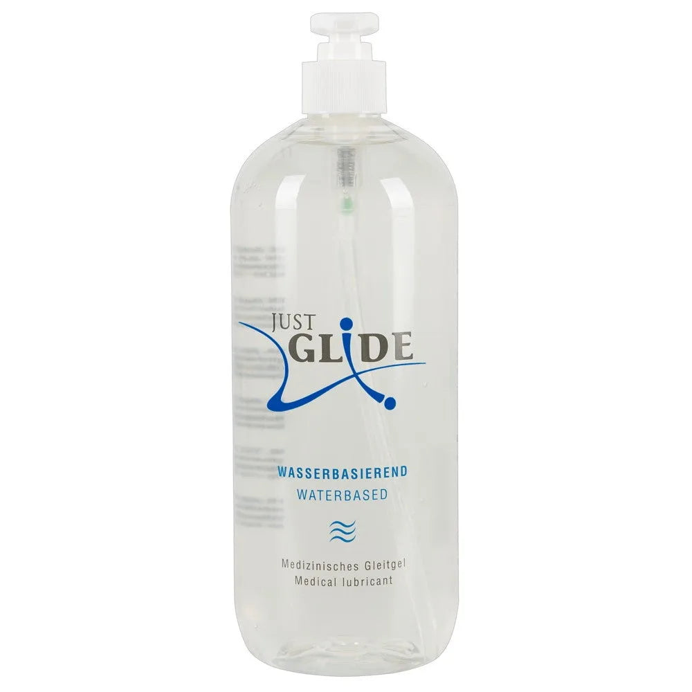 Just Glide Water-Based Jumbo Lubricant - 1000ml - PlayBlue