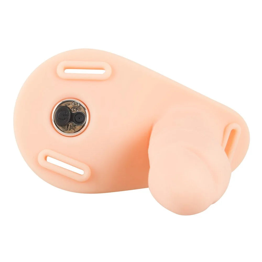 Vibrating Rechargeable Double Strap-On - PlayBlue