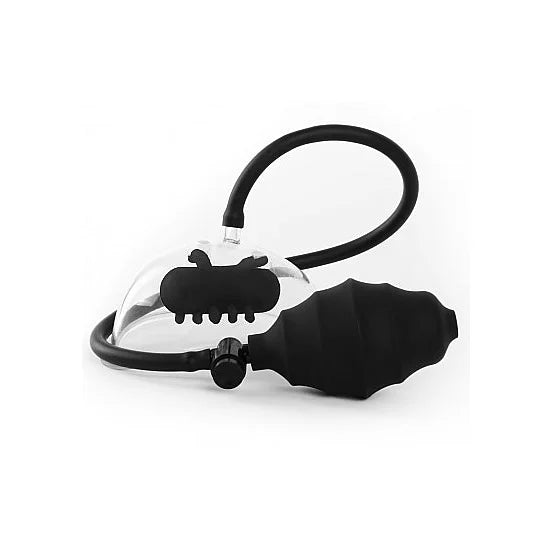 Vibrating Pussy Pump - Black - PlayBlue