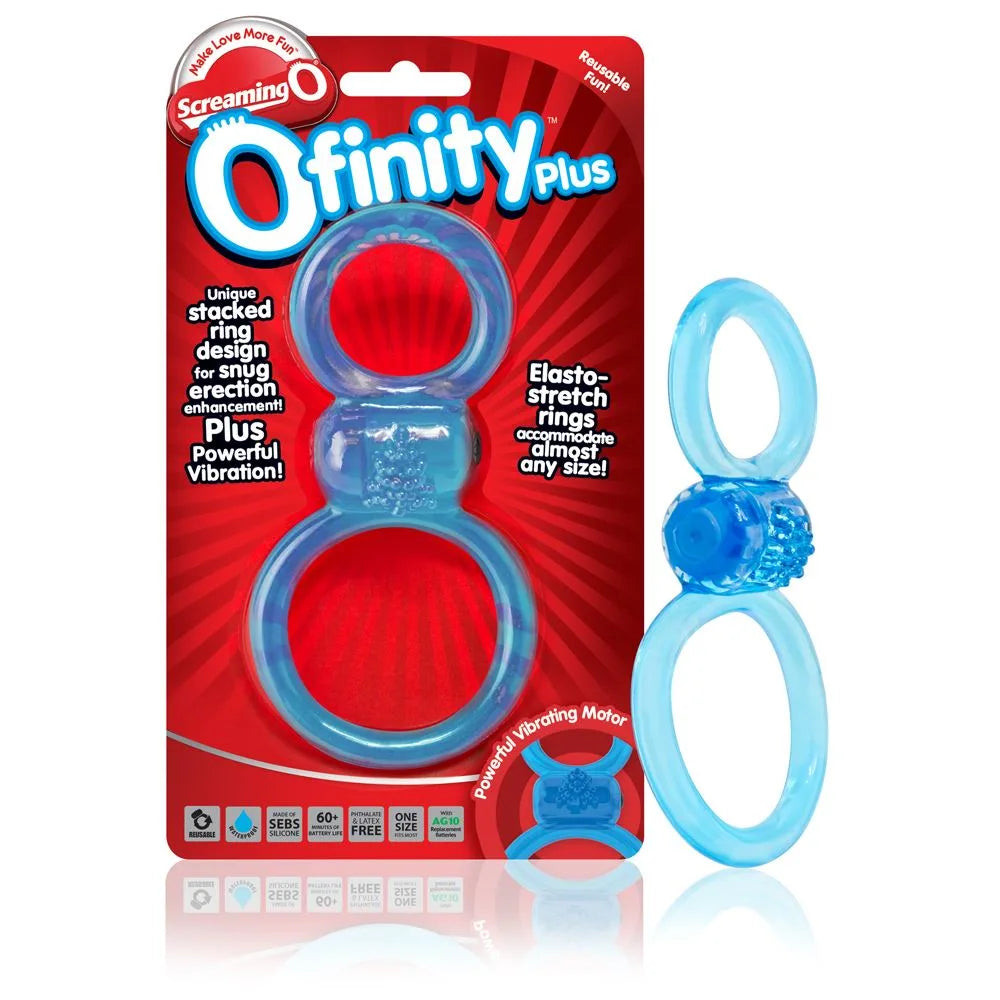 Screaming-O Ofinity Plus Double Ring - PlayBlue