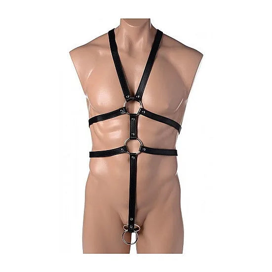 STRICT Male Body Harness - PlayBlue