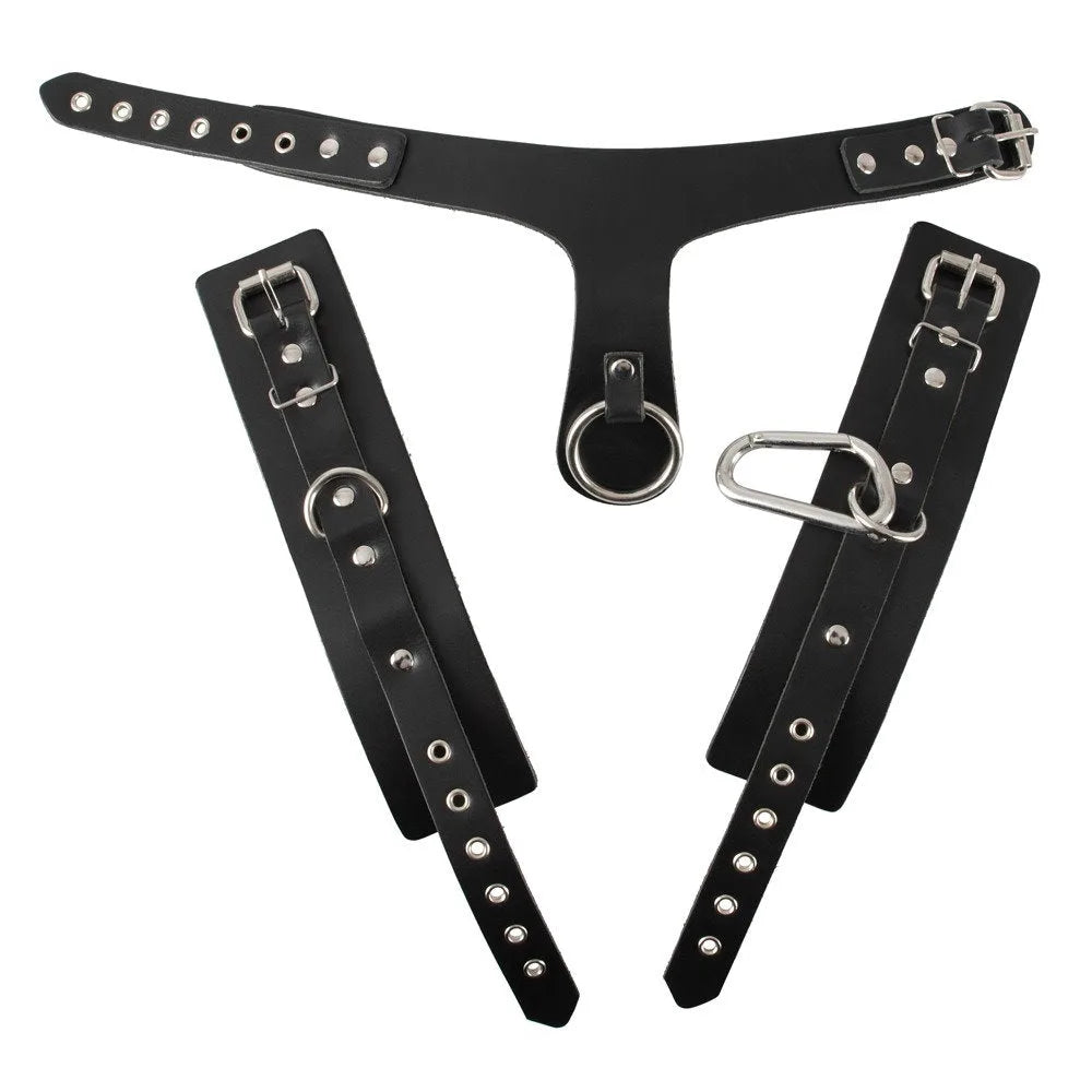 Zado - Heavy Duty Bondage Set Collar & Cuffs - PlayBlue