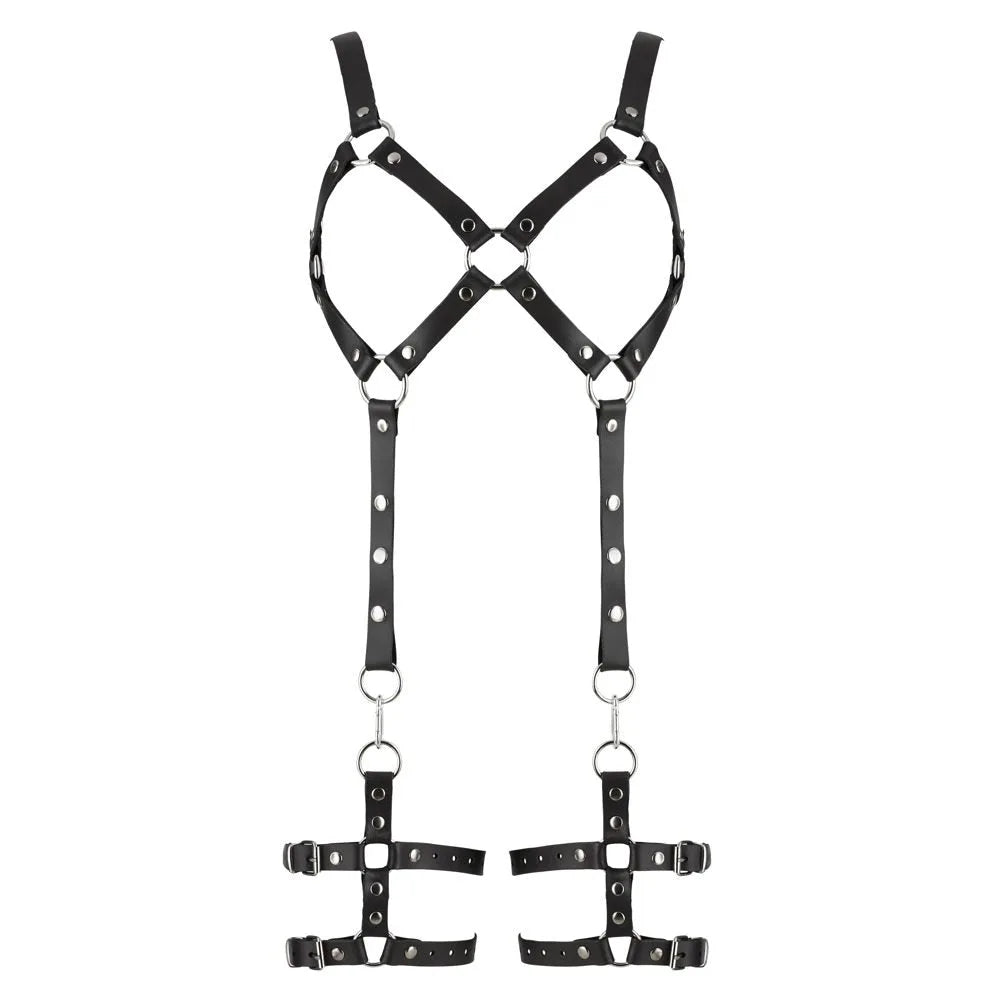 Zado - Chest Harness with Detachable Thigh Cuffs - L/XL (Size 16-20) - PlayBlue