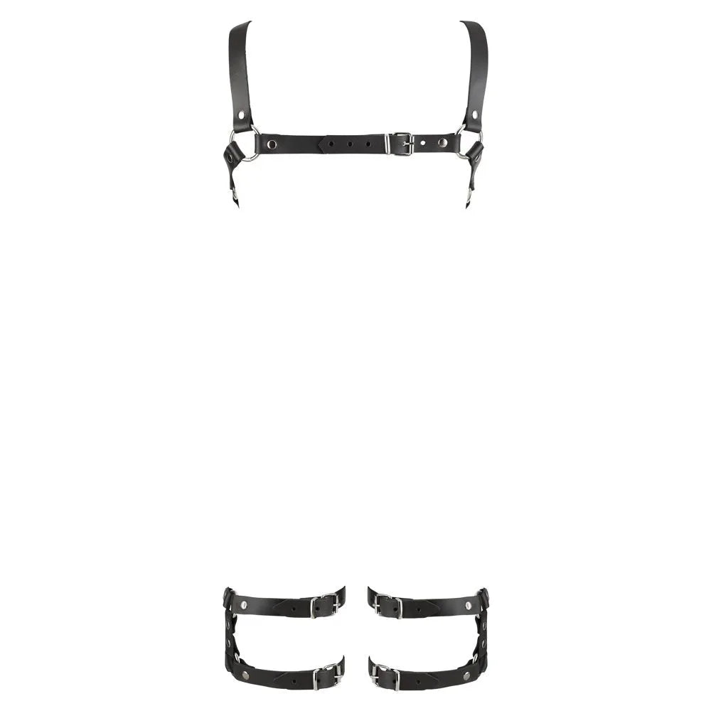 Zado - Chest Harness with Detachable Thigh Cuffs - L/XL (Size 16-20) - PlayBlue