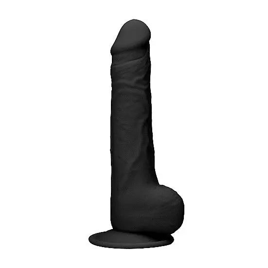 RealRock - Silicone Ultra Realistic with Balls - 9 - Black - PlayBlue