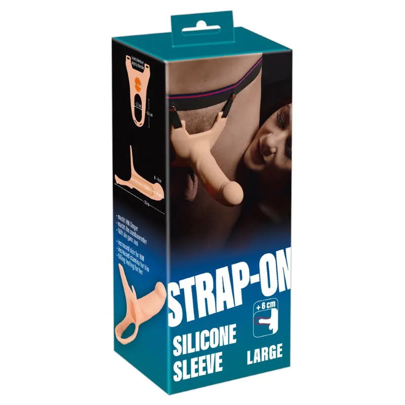 Silicone Hollow 6.5 Strap-on - PlayBlue
