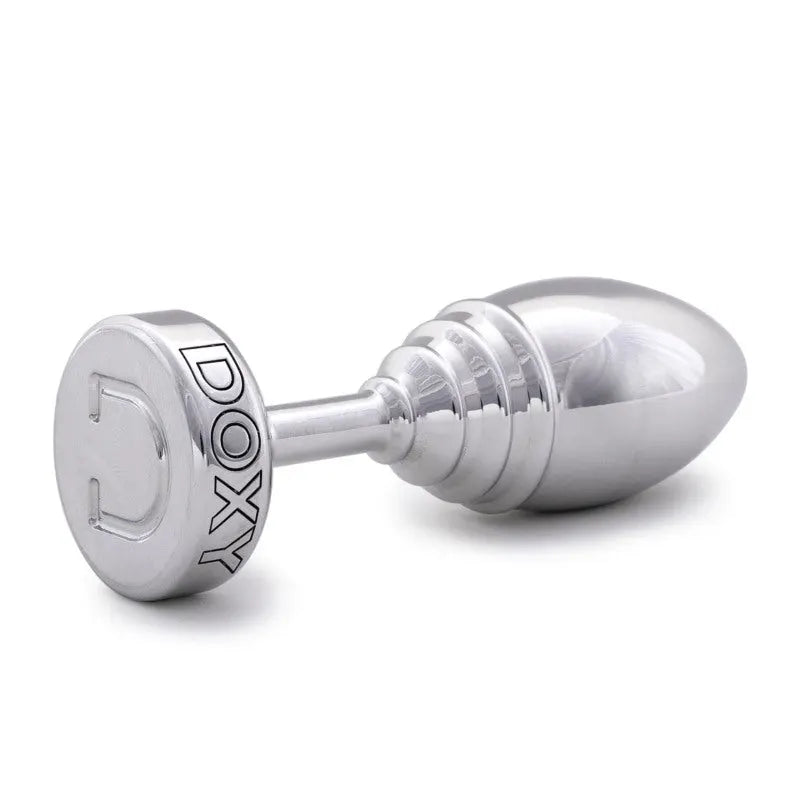 Doxy - Ribbed Butt Plug - Solid Aluminium - PlayBlue