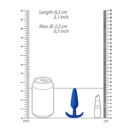 Silicone Slim Butt Plug - PlayBlue