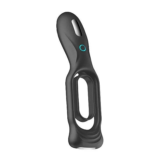 Sono - Vibrating Rechargeable Dual Silicone Cock Ring - PlayBlue