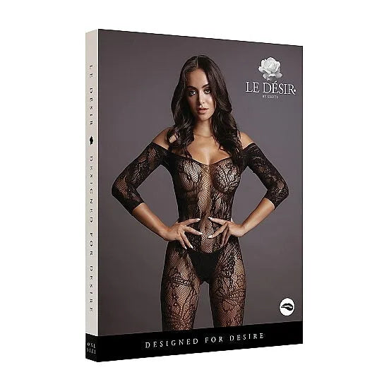 Le Désir - Lace Sleeved Bodystocking - PlayBlue
