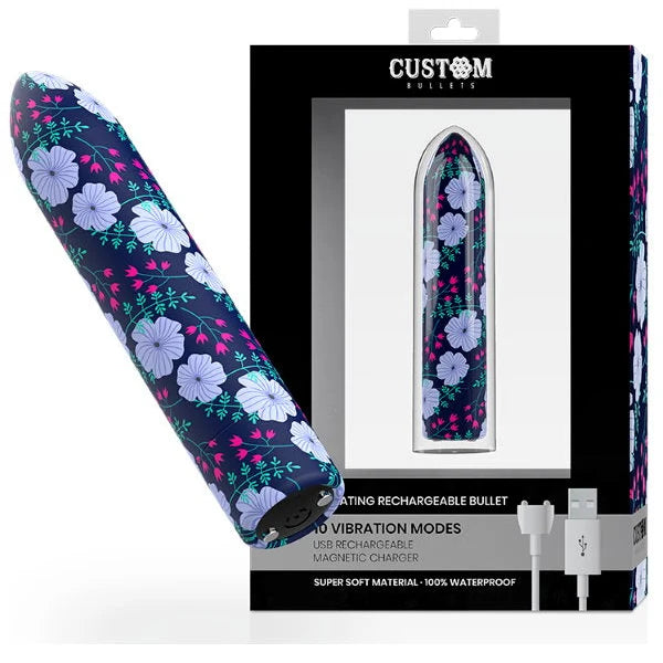 Custom Bullets - Soft Rechargeable Spring Pattern 10 Speed Bullet - PlayBlue
