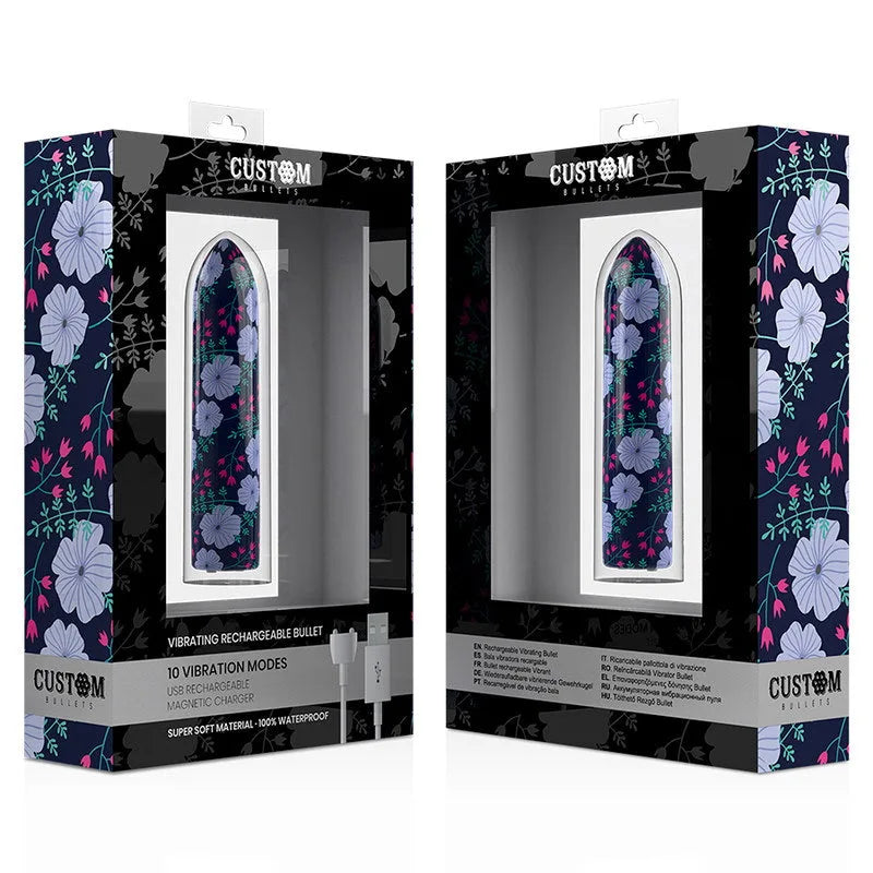 Custom Bullets - Soft Rechargeable Spring Pattern 10 Speed Bullet - PlayBlue