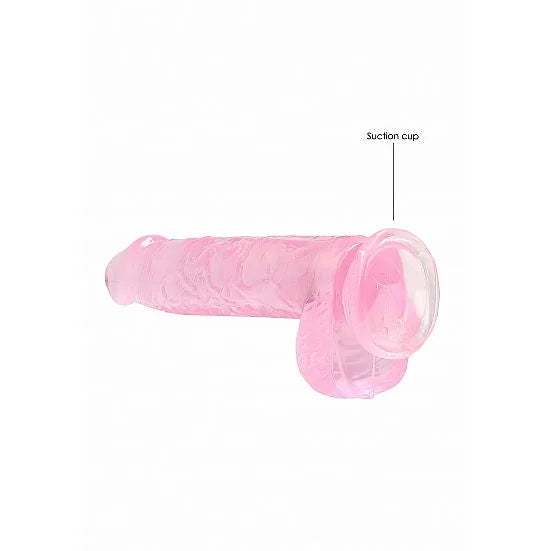 RealRock - 6 Realistic Dildo With Balls - Pink - PlayBlue