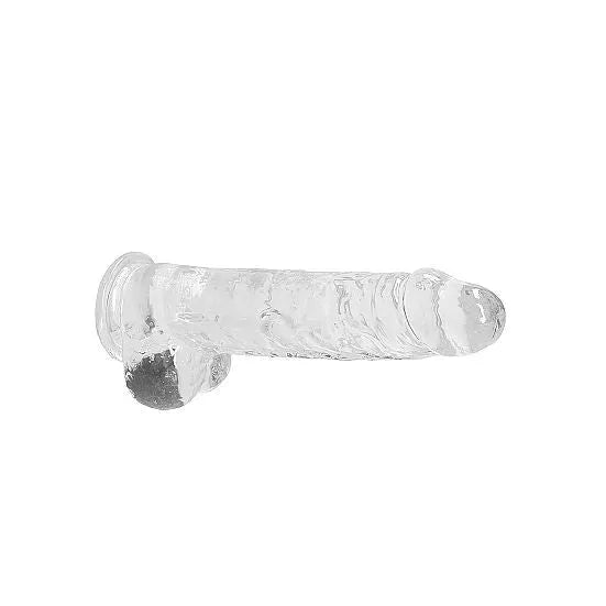RealRock - 9 Realistic Dildo With Balls - Transparent - PlayBlue