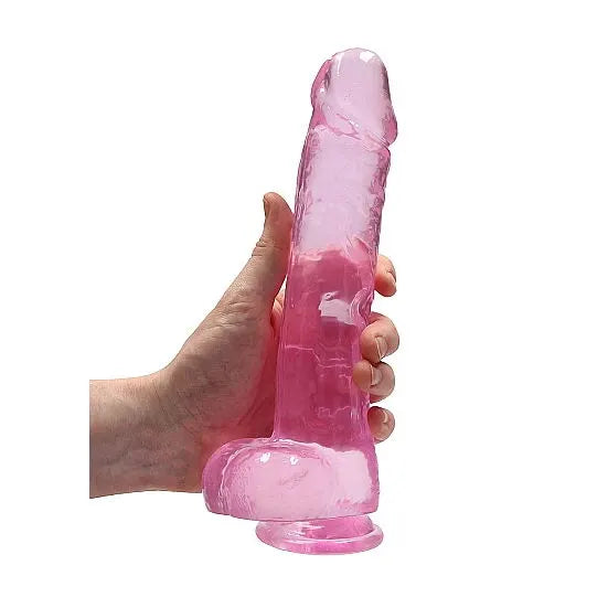 RealRock - 9 Realistic Dildo With Balls - Pink - PlayBlue