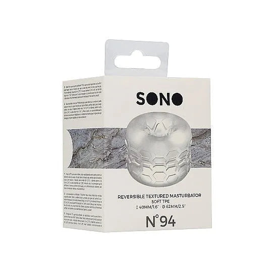 Sono - No. 94 - Reversible Masturbator and Bumper - Transparent - PlayBlue