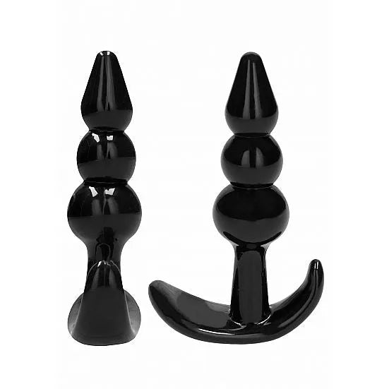 Sono - No. 80 - 4-Piece Butt Plug Set - Black - PlayBlue