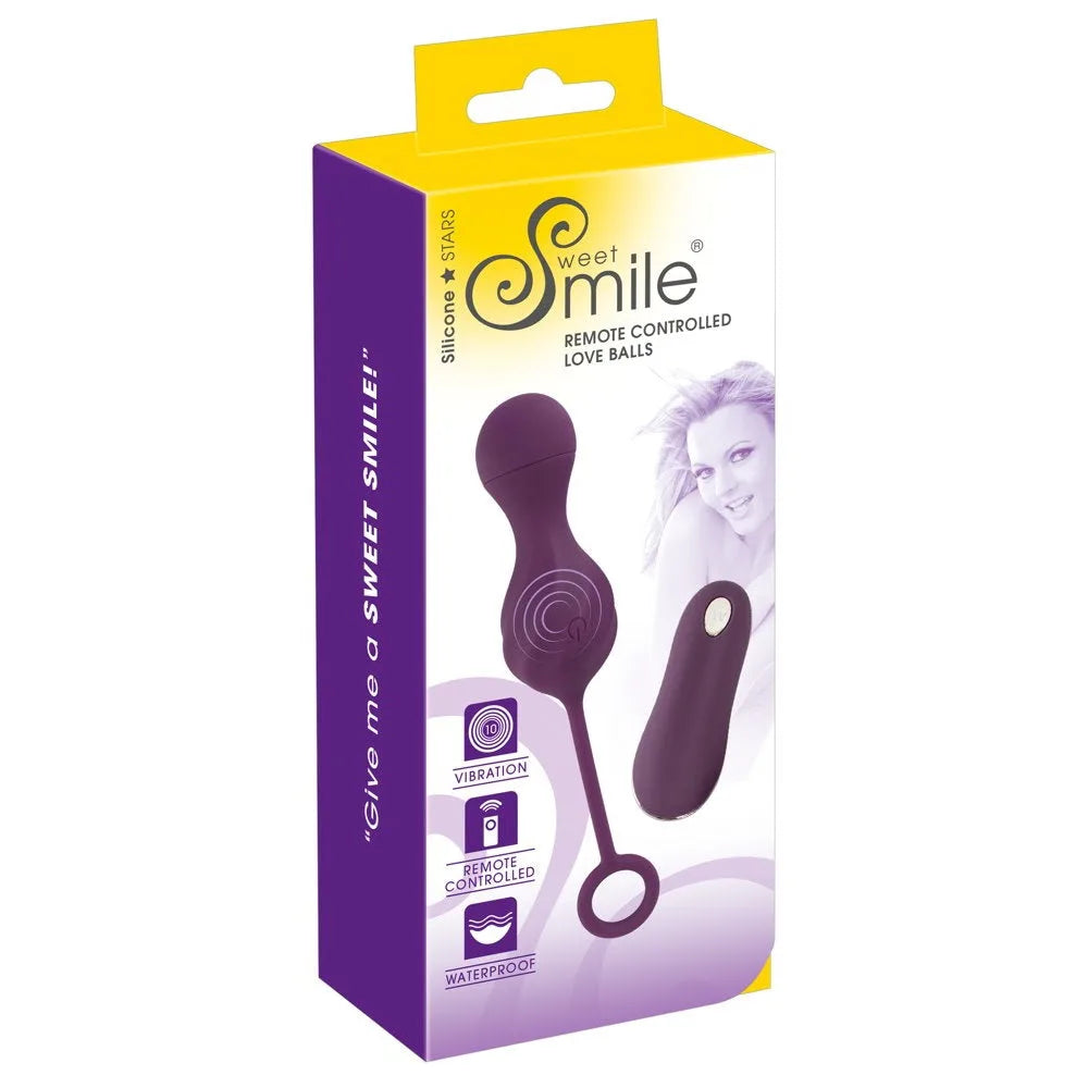 Sweet Smile - Remote Controlled Rechargeable Love Balls - PlayBlue