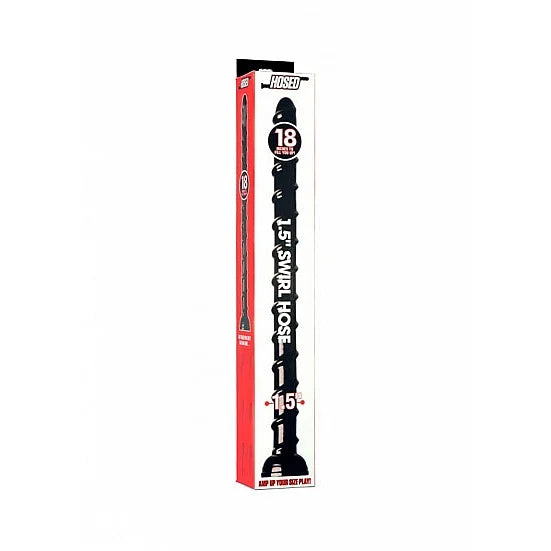 1.5 Swirl Hose -18 Long - Suction Dildo - PlayBlue