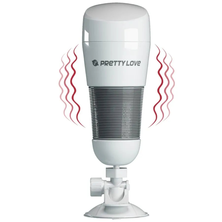 Pretty Love - Hedy Vibrating White Premium Masturbator - PlayBlue