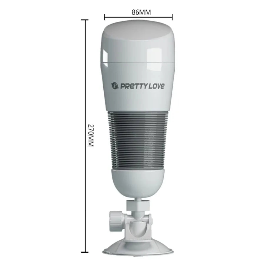 Pretty Love - Hedy Vibrating White Premium Masturbator - PlayBlue