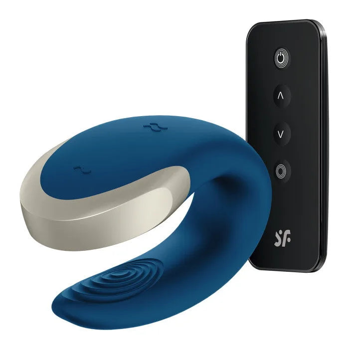 Satisfyer - Double Love Luxury Couples Vibrator - PlayBlue