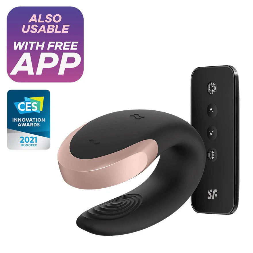 Satisfyer - Double Love Luxury Couples Vibrator - PlayBlue