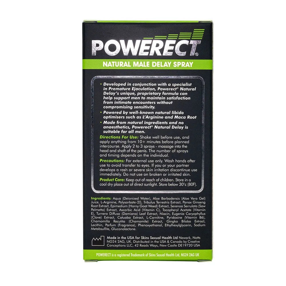 Powerect Natural Delay Spray 30ml - PlayBlue