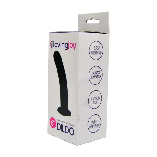 Loving Joy Smooth Silicone Dildo 6 Inch - PlayBlue