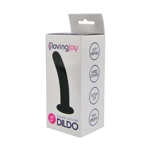 Loving Joy Slimline Silicone Dildo 5 Inch - PlayBlue
