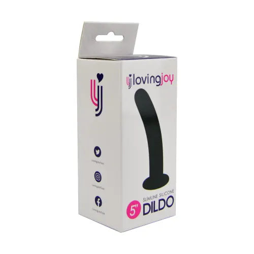 Loving Joy Slimline Silicone Dildo 5 Inch - PlayBlue