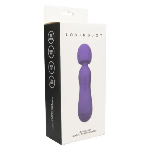 Loving Joy 10 Function Magic Wand Vibrator Purple - PlayBlue