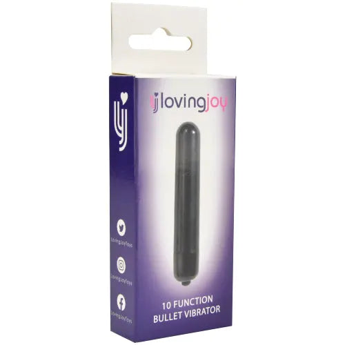 Loving Joy 10 Function Obsidian Bullet Vibrator - PlayBlue