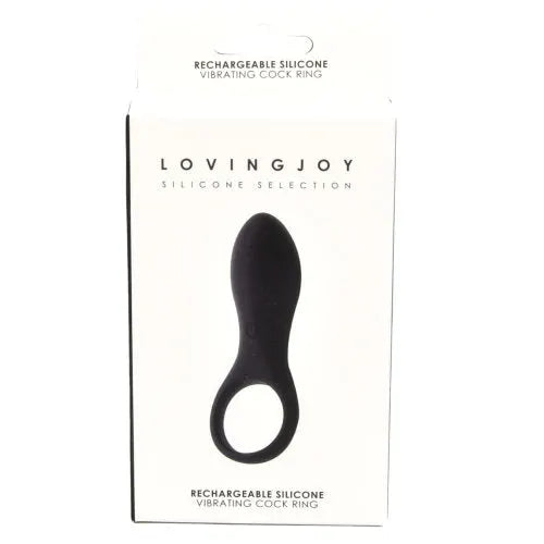 Loving Joy Rechargeable Silicone Vibrating Cock Ring - PlayBlue