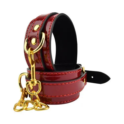 Bound to Please Red Ankle Cuffs - PlayBlue