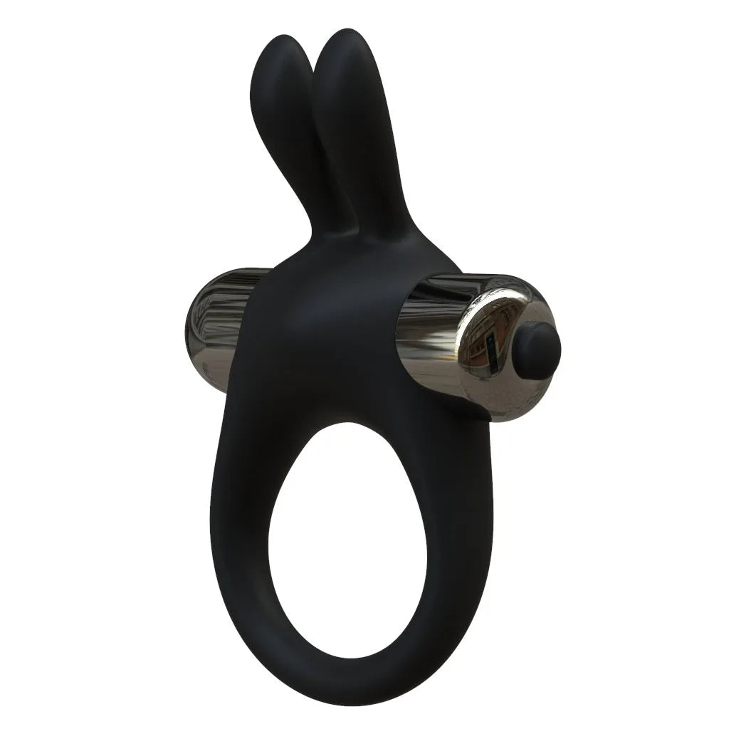 JoyRings Silicone Rabbit Vibrating Cock Ring - PlayBlue