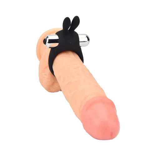 JoyRings Silicone Rabbit Vibrating Cock Ring - PlayBlue