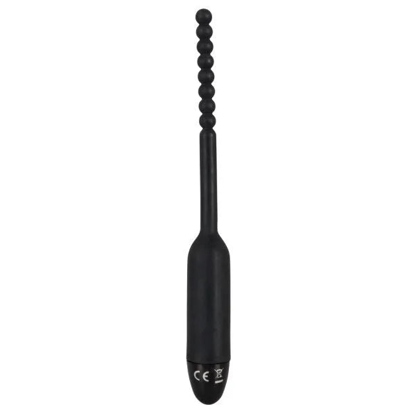 Vibrating Ribbed Extra Quiet 8mm Silicone Urethral Dilator - PlayBlue