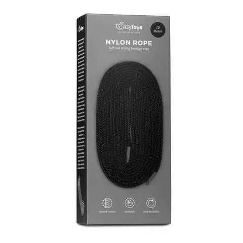 Black Bondage Rope - 10m (Black or Red) - Black - PlayBlue