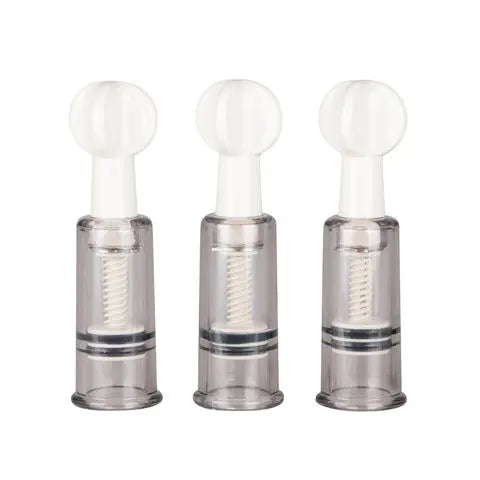 Nipple & Clit Suckers Screw Valve - 3 Pack - PlayBlue
