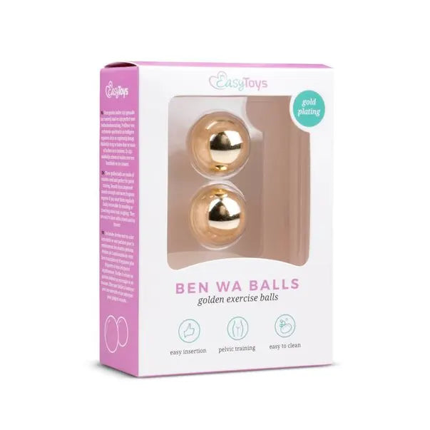 Gold Ben Wa Love Balls - 22mm - PlayBlue
