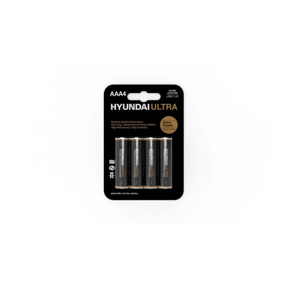 Hyundai Ultra AAA Batteries - 4 pcs - PlayBlue