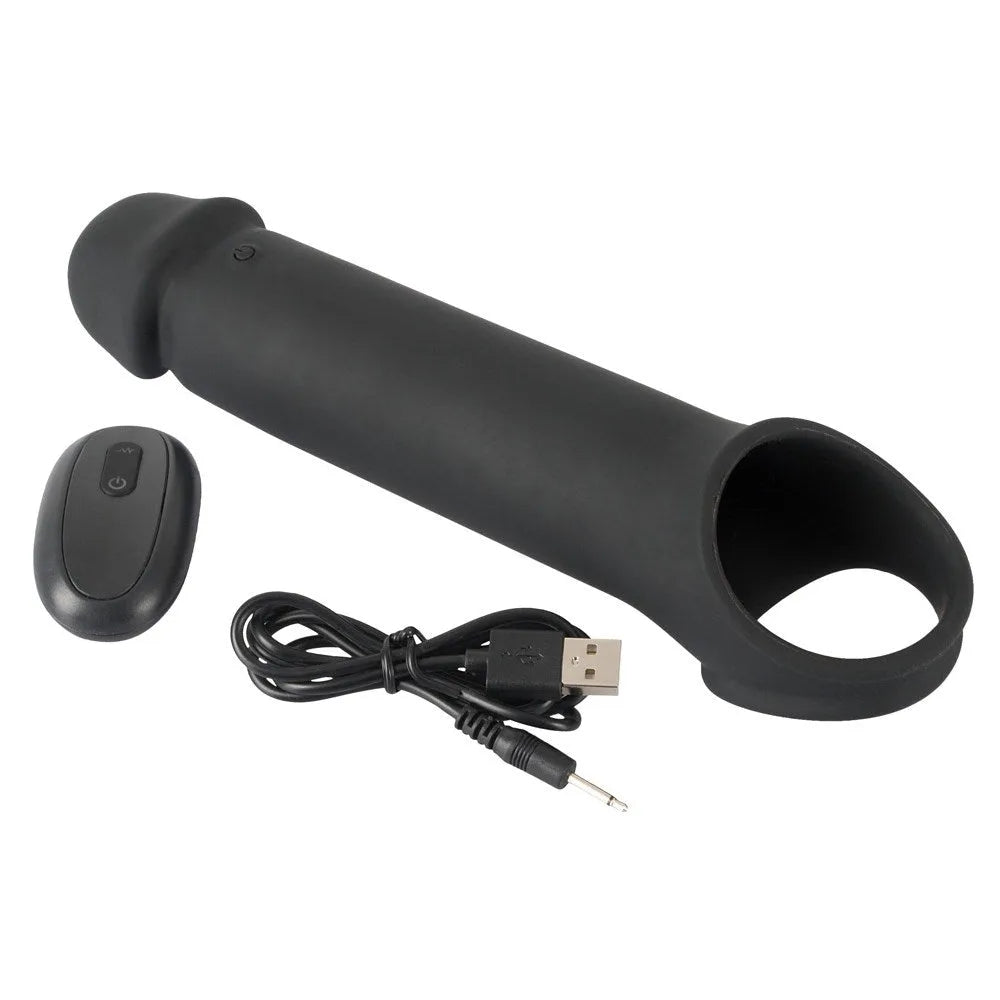 Rebel - Remote Controlled Silicone Penis Extension - PlayBlue