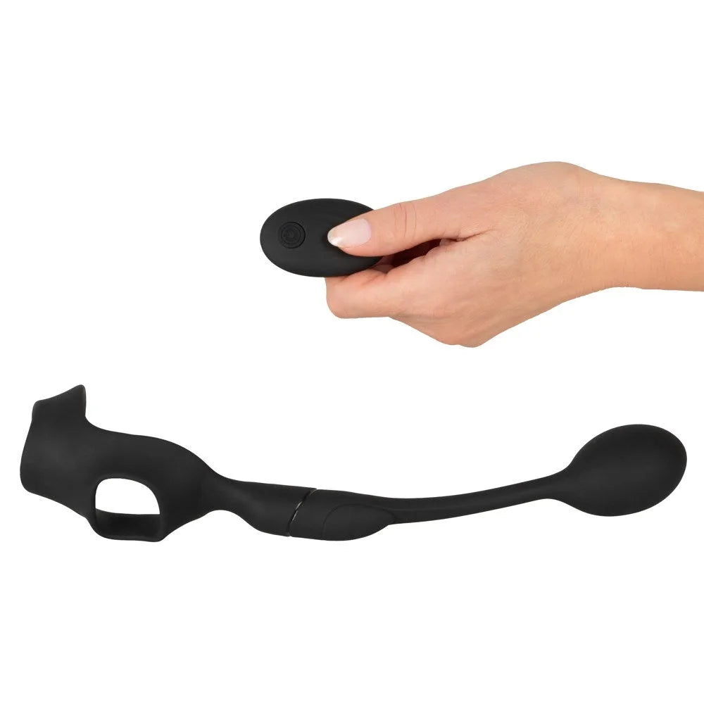 Rebel - Remote Control Cock Ring & Plug - PlayBlue