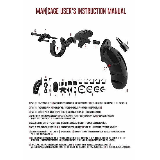 ManCage - Electro Chastity - 4.5 - Cock Cage - PlayBlue