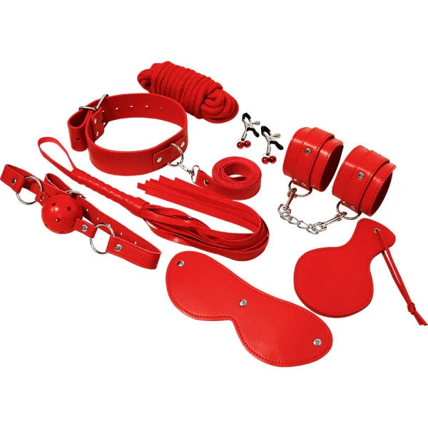 Experience BDSM - Quality Fetish Kit Red - PlayBlue