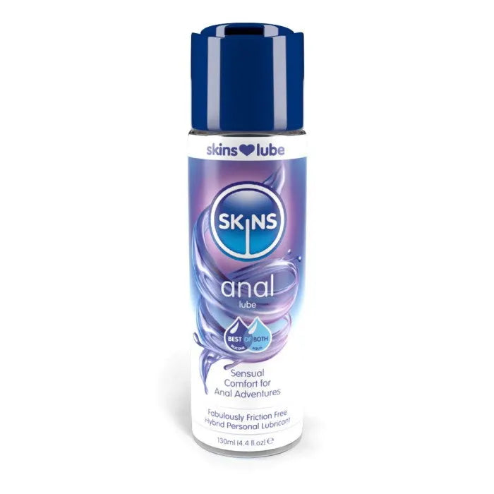 Skins Anal Hybrid Silicone and Water Based Lubricant - 130ml - PlayBlue