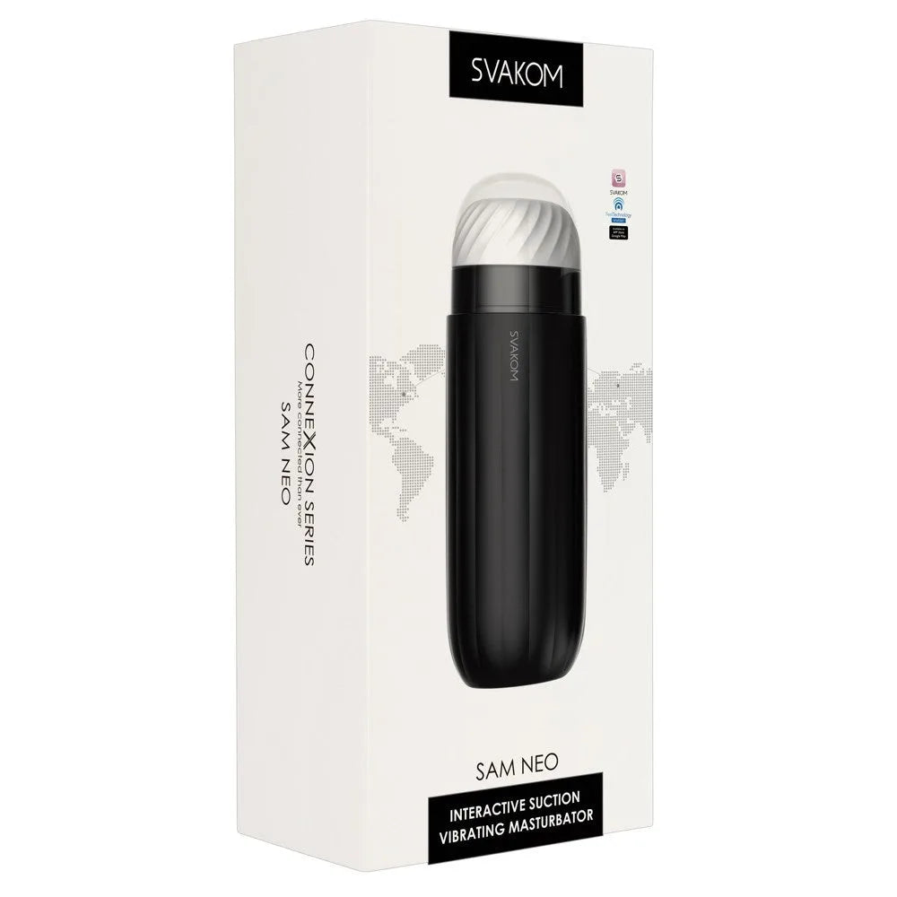 Svakom - Sam Neo Vibro Suction Masturbator - PlayBlue