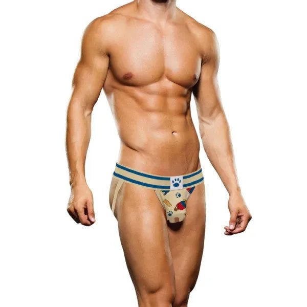 Prowler Lumberbear Jock Strap Beige Blue - XX-Large - 36-38 - PlayBlue
