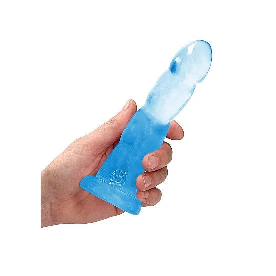 RealRock - Crystals 7 Twisted Dildo - PlayBlue